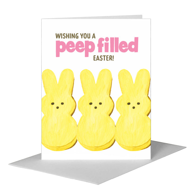 Peeps, Greeting Card (#8580R) A2 Card Front, www.printedcanvas.com