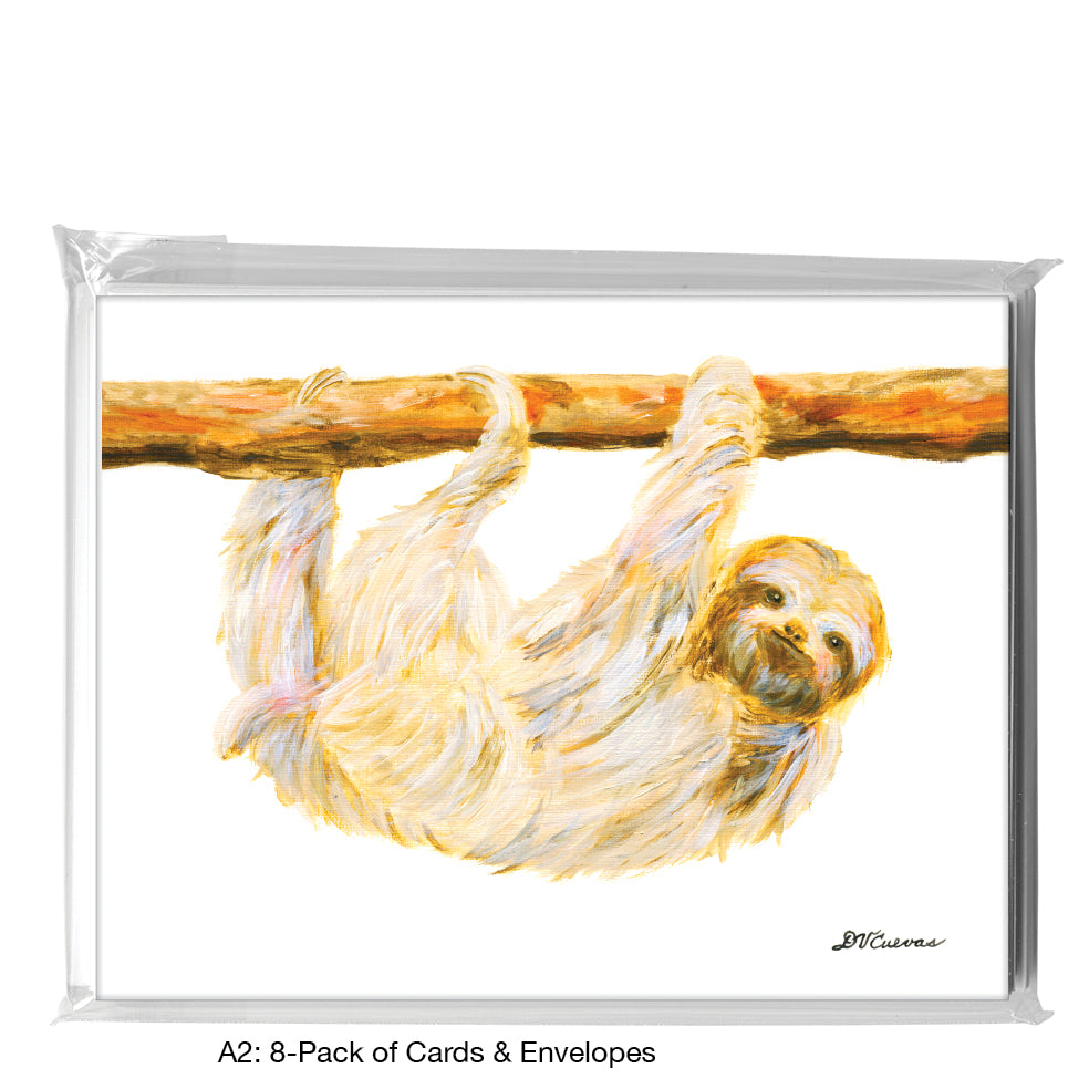Sloth, Greeting Card (8581), A2 8-Pack, printedcanvas.com