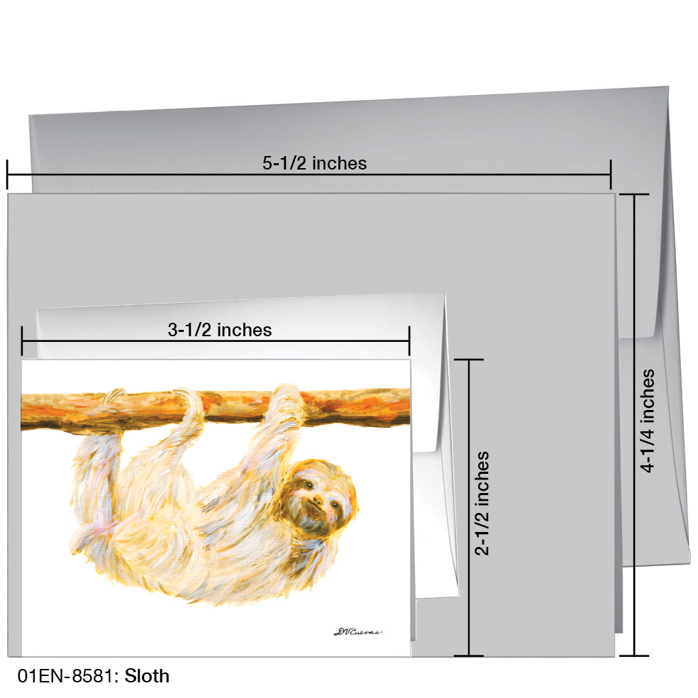 Sloth, Greeting Card (8581), Enclosure, printedcanvas.com