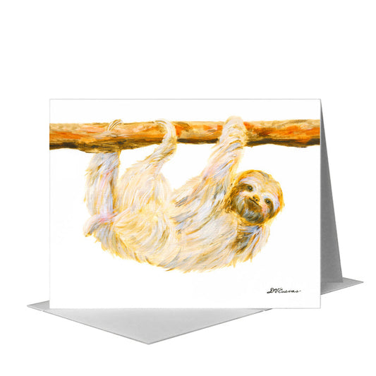 Sloth, Greeting Card (#8581B) A2 Card Front, www.printedcanvas.com