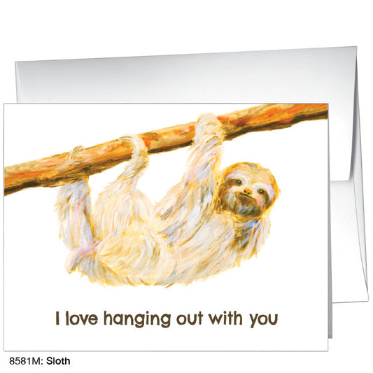 Sloth, Greeting Card (8581M), A2 Card Front, www.printedcanvas.com