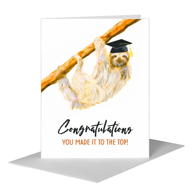 Sloth, Greeting Card (#8581TB), A2 Card Front, www.printedcanvas.com
