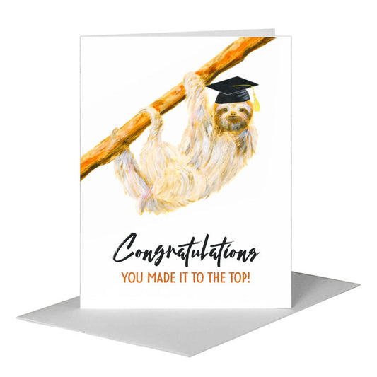 Sloth, Greeting Card (#8581TB) A2 Card Front, www.printedcanvas.com