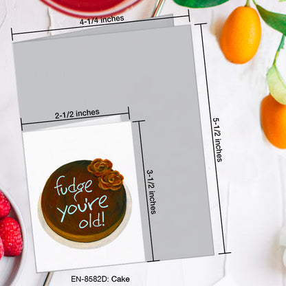 Cake, Greeting Card (8582D), Enclosure, www.printedcanvas.com