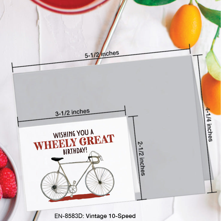 Vintage 10-Speed, Greeting Card (8583D), Enclosure, www.printedcanvas.com