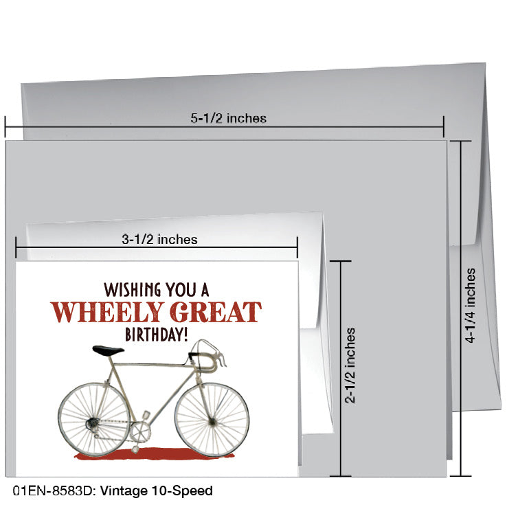 Vintage 10-Speed, Greeting Card (8583D), Enclosure, printedcanvas.com
