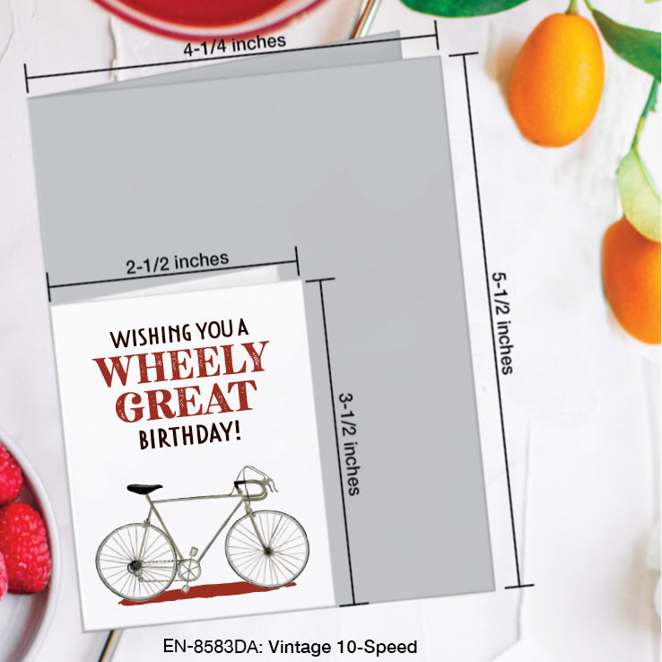Vintage 10-Speed, Greeting Card (8583DA), Enclosure, www.printedcanvas.com