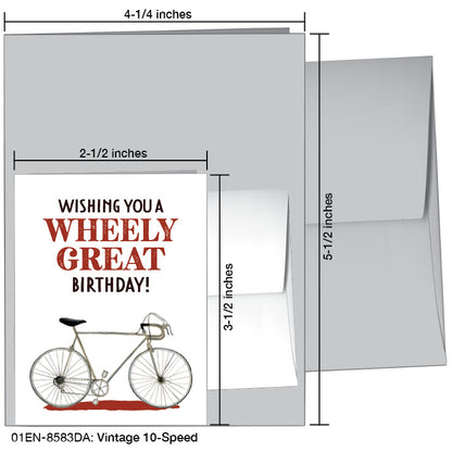 Vintage 10-Speed, Greeting Card (8583DA), Enclosure Card, www.printedcanvas.com