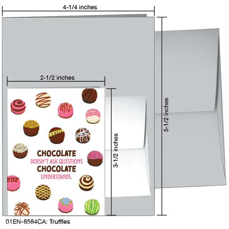 Truffles, Greeting Card (8584CA), Enclosure Card, www.printedcanvas.com