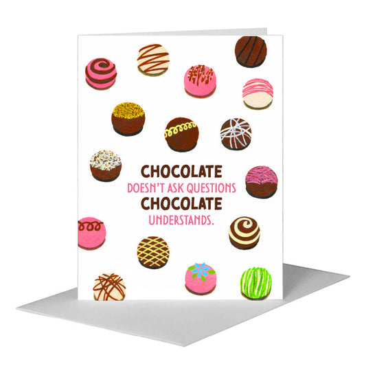 Truffles, Greeting Card (#8584CA) A2 Card Front, www.printedcanvas.com