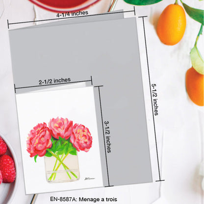 Menage a Trois, Greeting Card (8587A), Enclosure Card, www.printedcanvas.com