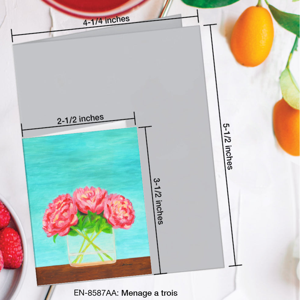 Menage a Trois, Greeting Card (#8587AA)