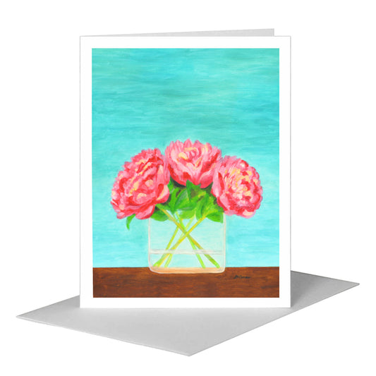 Menage a Trois, Greeting Card (#8587AA) A2 Card Front, www.printedcanvas.com