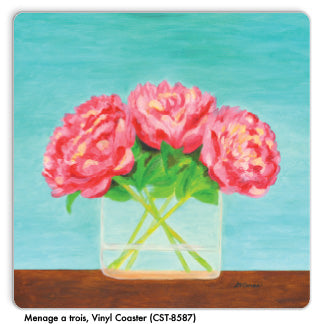 Menage a Trois, Vinyl Coaster (CST-8587) - Printed Canvas