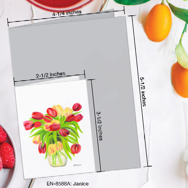 Janice, Greeting Card (8588A), Enclosure Card, www.printedcanvas.com