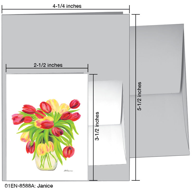 Janice, Greeting Card (8588A), Enclosure Card, www.printedcanvas.com