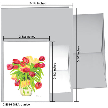 Janice, Greeting Card (8588A), Enclosure Card, www.printedcanvas.com