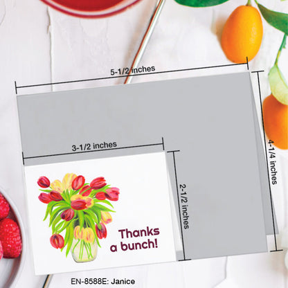 Janice, Greeting Card (8588E), Enclosure Card, www.printedcanvas.com