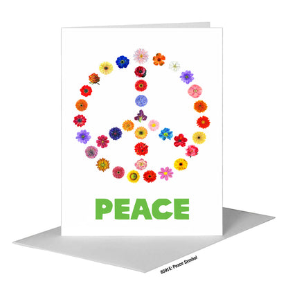 Peace Symbol, Greeting Card (#8591E), A2 Card Front, www.printedcanvas.com