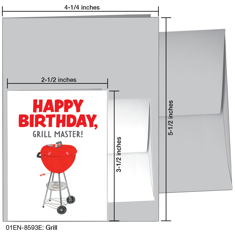 Grill, Greeting Card (#8593E), Enclosure, www.printedcanvas.com