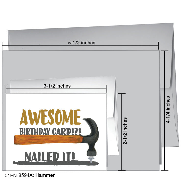 Hammer, Greeting Card (8594A), Enclosure Card, www.printedcanvas.com