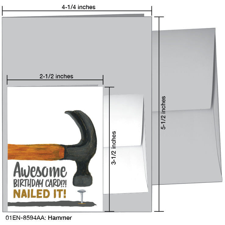 Hammer, Greeting Card (8594AA), Enclosure, www.printedcanvas.com