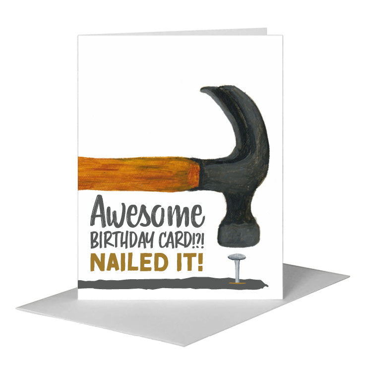 Hammer, Greeting Card (#8594AA) A2 Card Front, www.printedcanvas.com