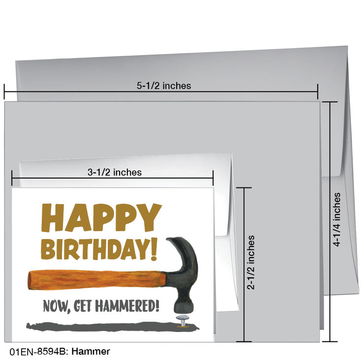 Hammer, Greeting Card (8594B), Enclosure, www.printedcanvas.com
