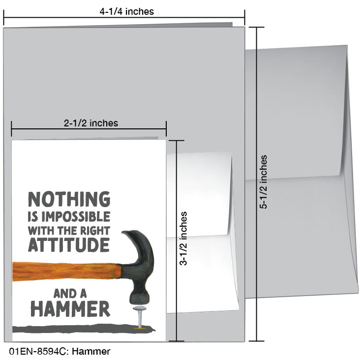 Hammer, Greeting Card (8594C), Enclosure Card, www.printedcanvas.com
