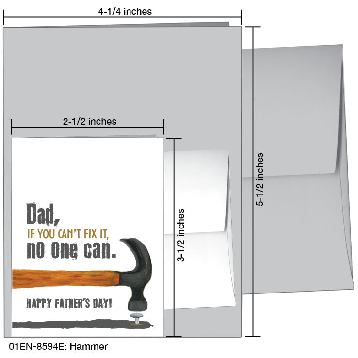 Hammer, Greeting Card (8594E), Enclosure, www.printedcanvas.com