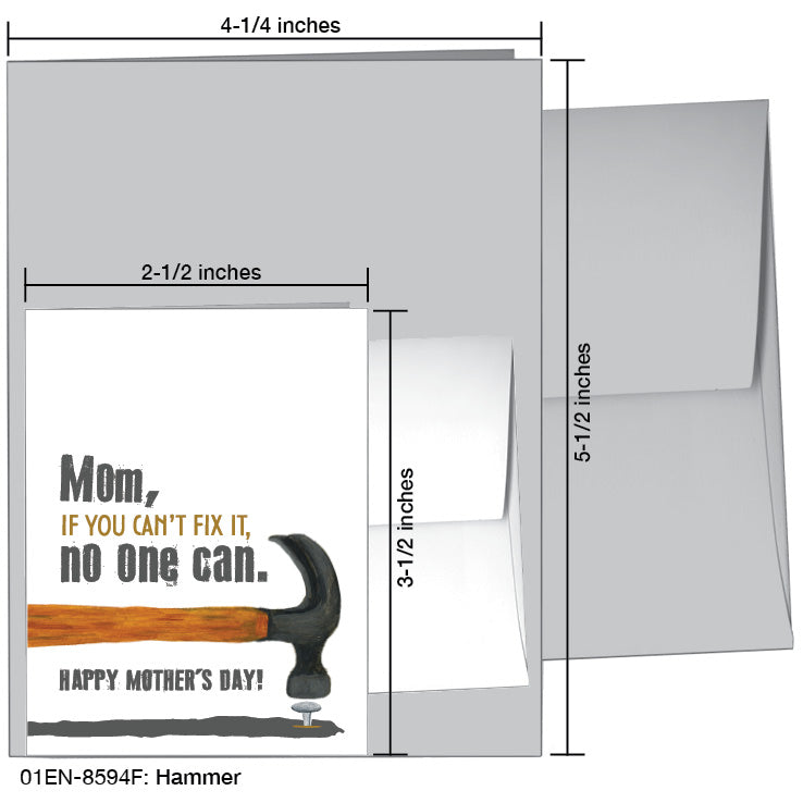 Hammer, Greeting Card (8594F), Enclosure Card, www.printedcanvas.com