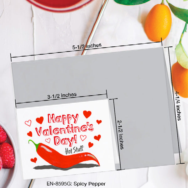 Spicy Pepper, Greeting Card (8595G), Enclosure, www.printedcanvas.com