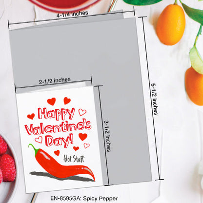 Spicy Pepper, Greeting Card (8595GA), Enclosure, www.printedcanvas.com