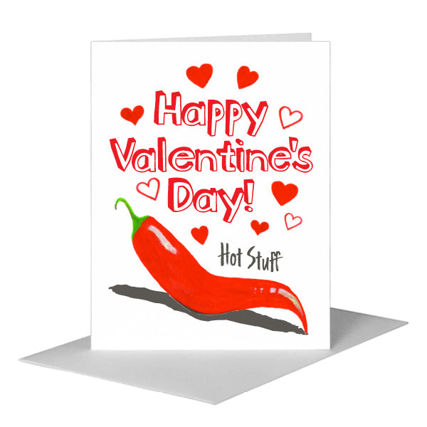 Spicy Pepper, Greeting Card (#8595GA), A2 Card Front, www.printedcanvas.com