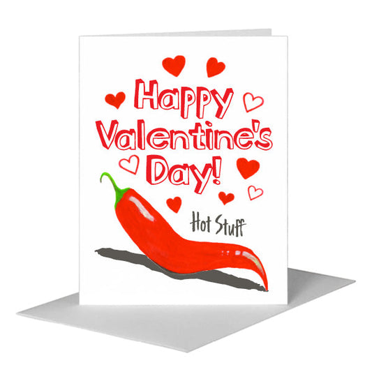 Spicy Pepper, Greeting Card (#8595GA) A2 Card Front, www.printedcanvas.com