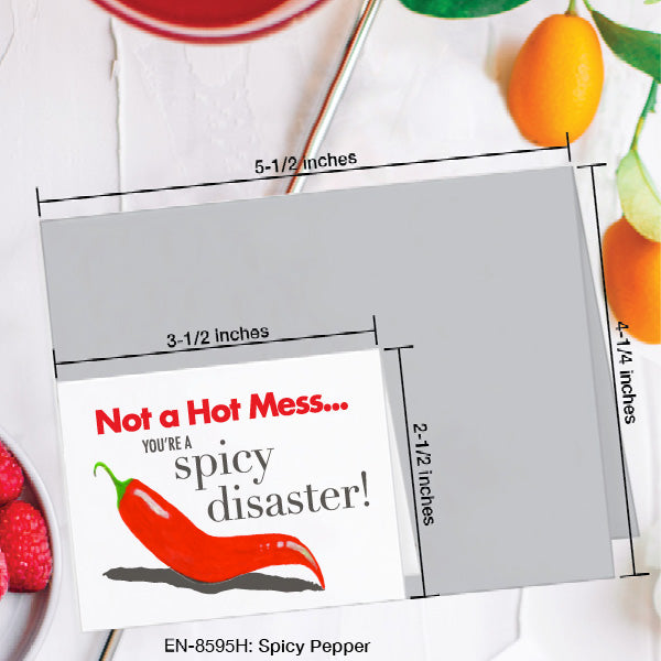 Spicy Pepper, Greeting Card (8595H), Enclosure, www.printedcanvas.com