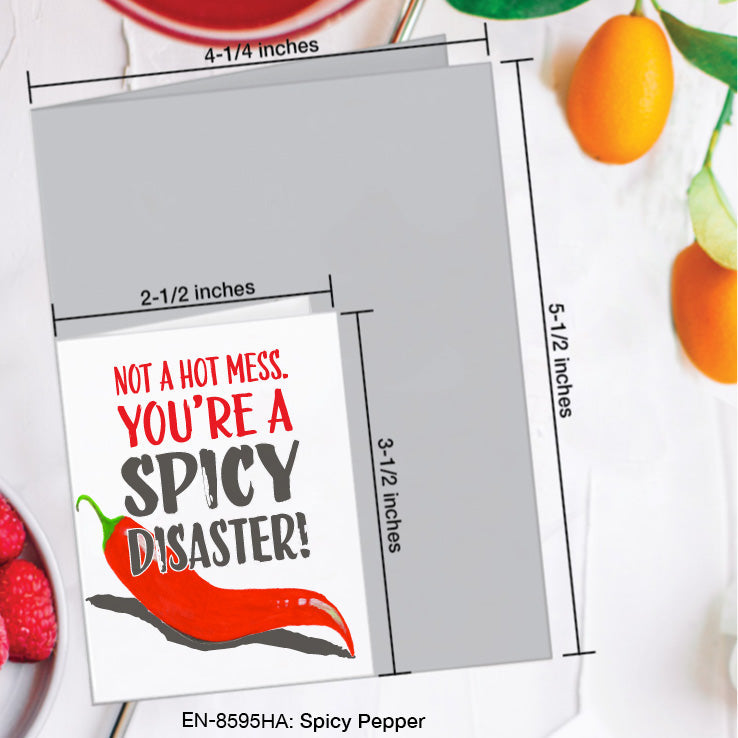Spicy Pepper, Greeting Card (8595HA), Enclosure, www.printedcanvas.com