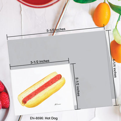 Hot Dog, Greeting Card (8596B), Enclosure Card, www.printedcanvas.com