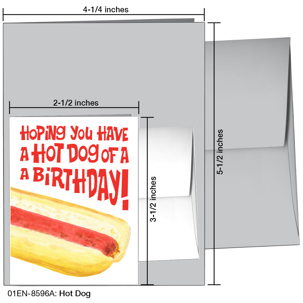 Hot Dog, Greeting Card (8596A), Enclosure, printedcanvas.com