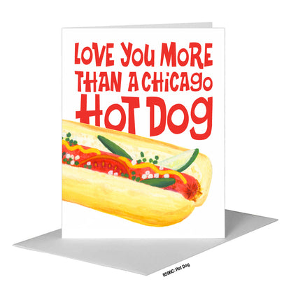 Hot Dog, Greeting Card (#8596C)