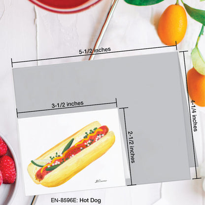 Hot Dog, Greeting Card (8596E), Enclosure Card, www.printedcanvas.com