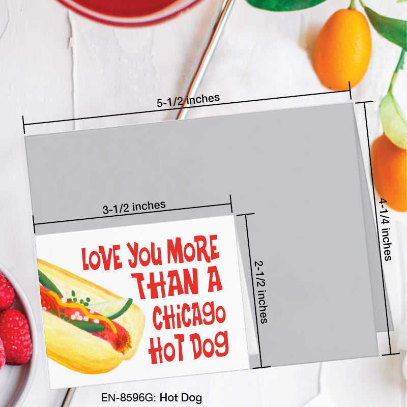 Hot Dog, Greeting Card (8596G), Enclosure, www.printedcanvas.com
