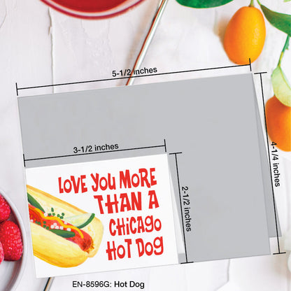 Hot Dog, Greeting Card (8596G), Enclosure, www.printedcanvas.com