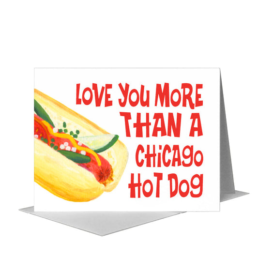 Hot Dog, Greeting Card (#8596G) A2 Card Front, www.printedcanvas.com