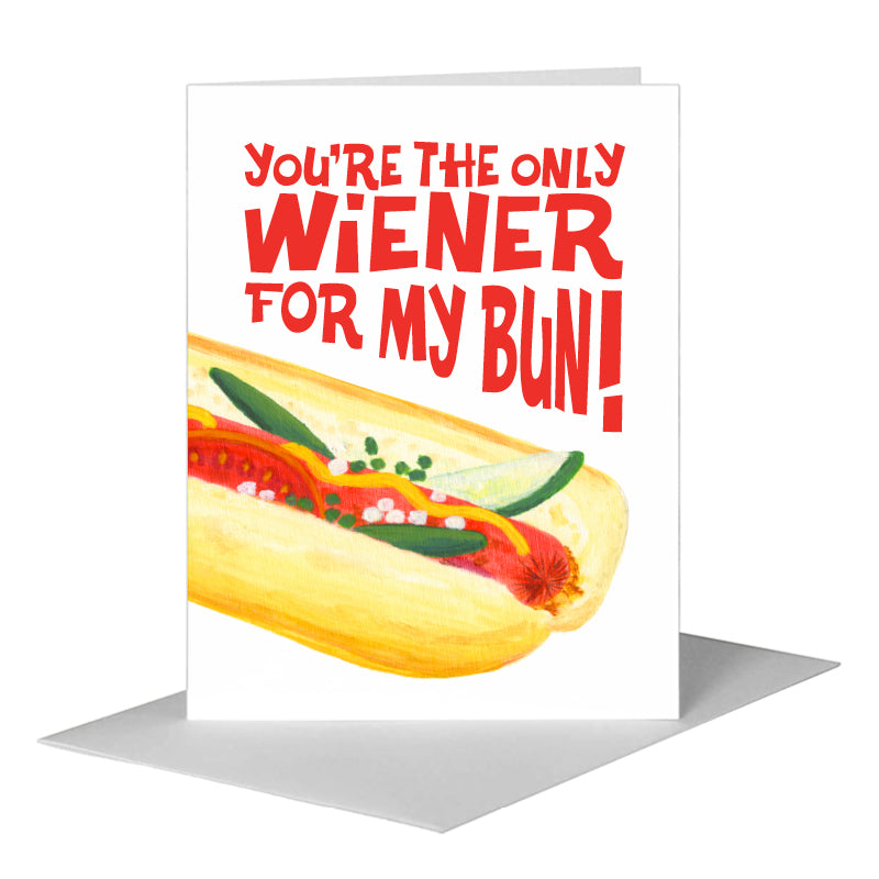 Hot Dog, Greeting Card (#8596H), A2 Card Front, www.printedcanvas.com