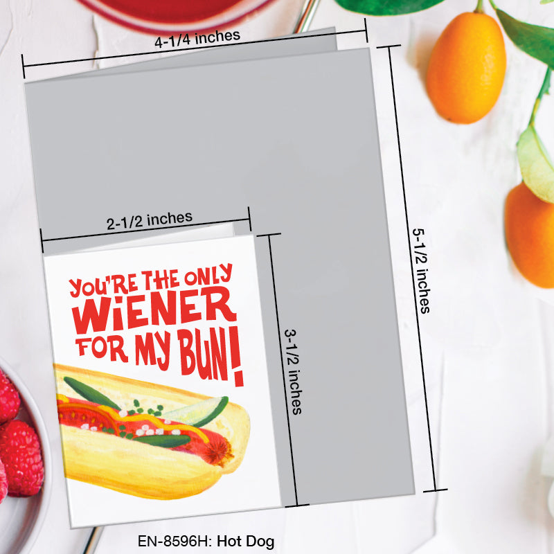 Hot Dog, Greeting Card (8596H), Enclosure, www.printedcanvas.com