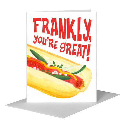 Hot Dog, Greeting Card (#8596K) A2 Card Front, www.printedcanvas.com
