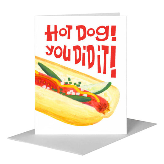 Hot Dog, Greeting Card (#8596N) A2 Card Front, www.printedcanvas.com