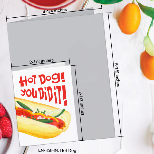 Hot Dog, Greeting Card (8596N), Enclosure, www.printedcanvas.com