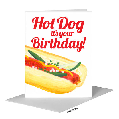 Hot Dog, Greeting Card (#8596R), A2 Card Front, www.printedcanvas.com